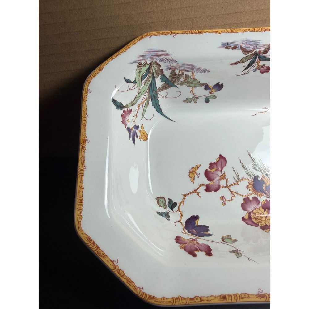 Wedgwood Devon Rose Georgetown Collection Rectangular Vintage Serving Bowl 9.5" - Picture 4 of 9
